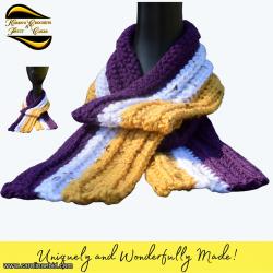 Purple and Gold Hat & Scarf KCAFC0031