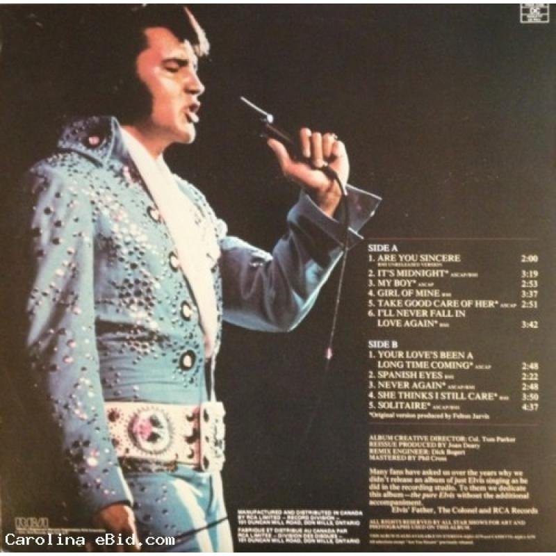 1979 OUR MEMORIES OF ELVIS 12" RECORD